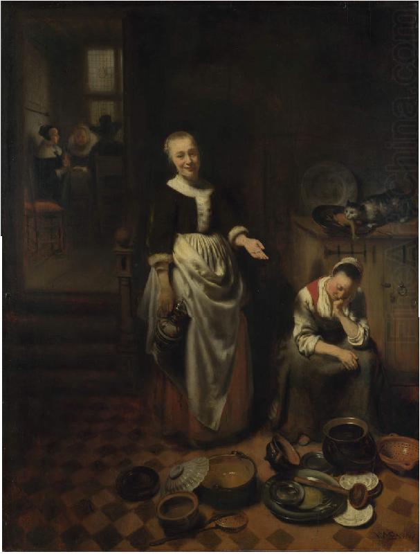 The Idle Servant, Nicolaes maes